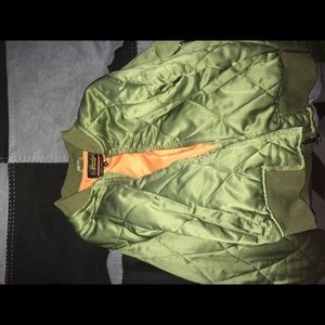 Green bomber jacket